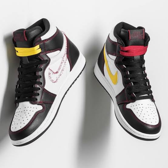 Air Jordan 1 High Defiant White Black Gym Red