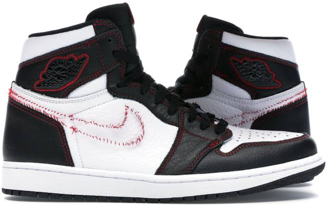 Air Jordan 1 High Defiant White Black Gym Red