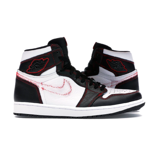 Air Jordan 1 High Defiant White Black Gym Red